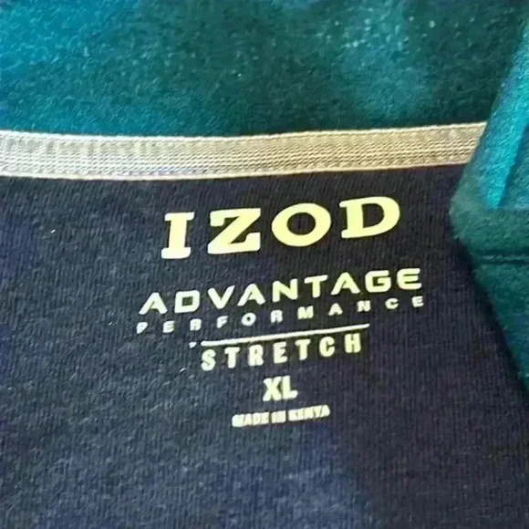 IZOD XL Quarter Zip Performance Pullover Blue Slim Fit Golf Athleisure Jacket - Picture 5 of 9